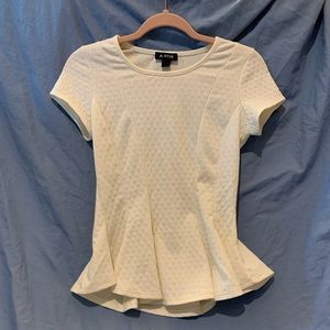 A. Byer White Peplum Top